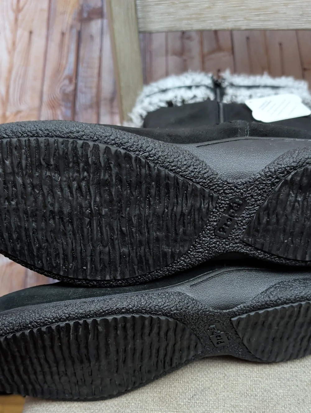 Pro Pet Black Suede Women's  Fur Lined Winter Boots Size 11 New Nwt